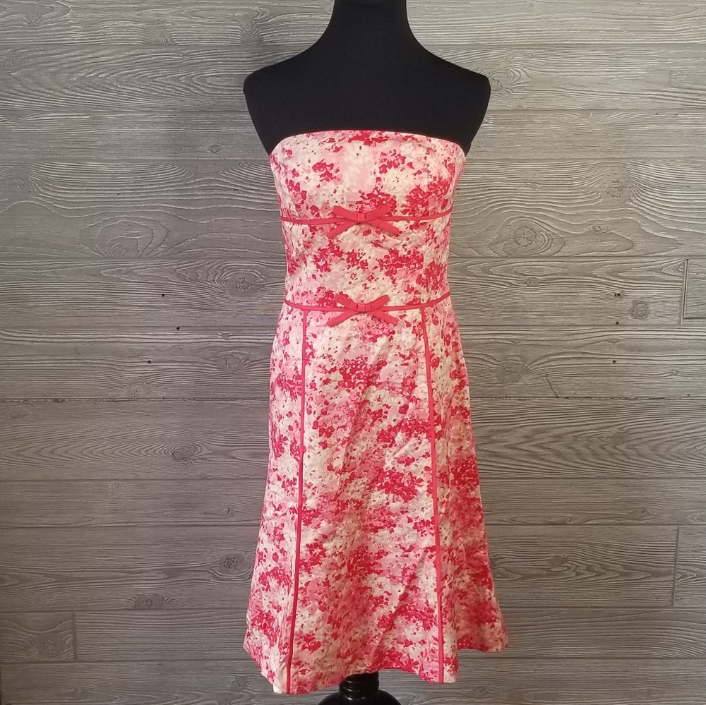 NWT ANN TAYLOR Strapless Floral Dress A0004.5 - Picture 2 of 8